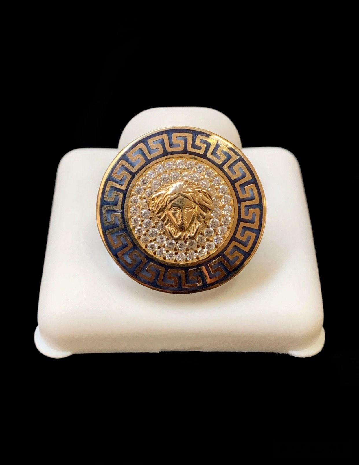 Medusa Head Versace Style Ring Gold 10k