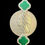 Miniatura: 2 mm Green Clover Motif Bracelet Silver