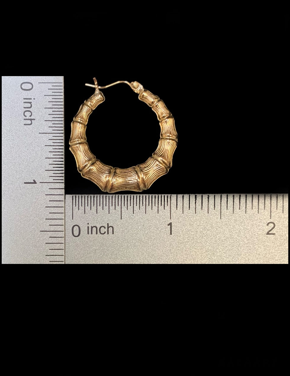 Miniatura: Medium Shrimp Hoop Earring Gold 10k