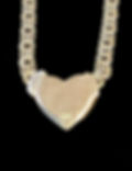 Thumbnail: 6.5 mm Heart Versace Style Chino link Chain and Bracelet Set Silver 