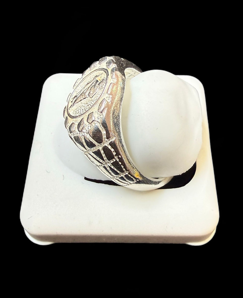Thumbnail: Saint Jude Nugget Style Ring Silver
