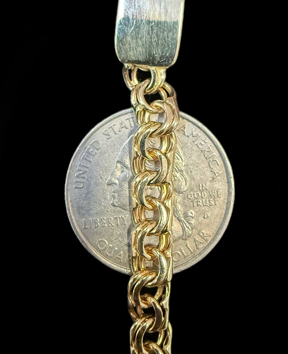 Miniatura: 6 mm Chino link Chain Gold 10k