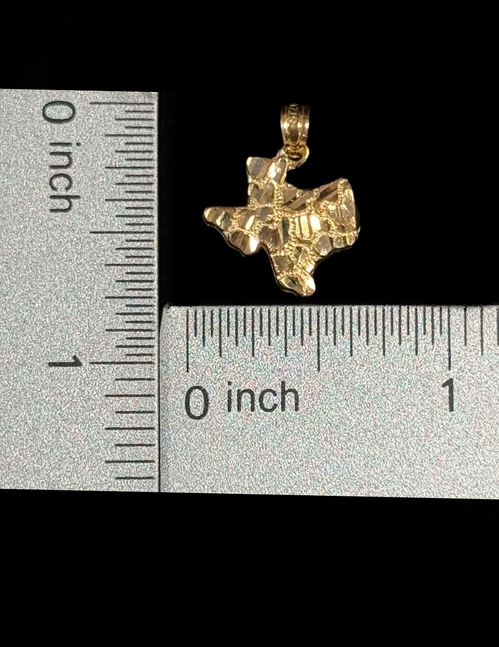 Thumbnail: Texas Nugget Pendant Gold 10k