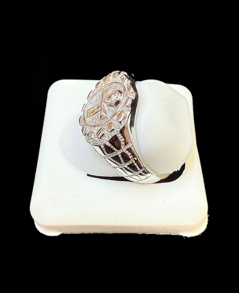 Thumbnail: Egyptian Cross Nugget style Ring Silver