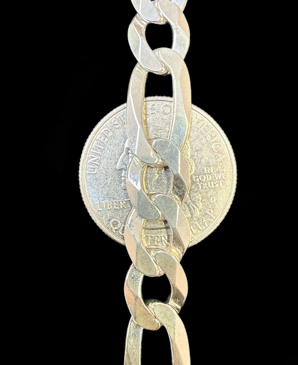Thumbnail: 10 mm Figaro Chain Silver