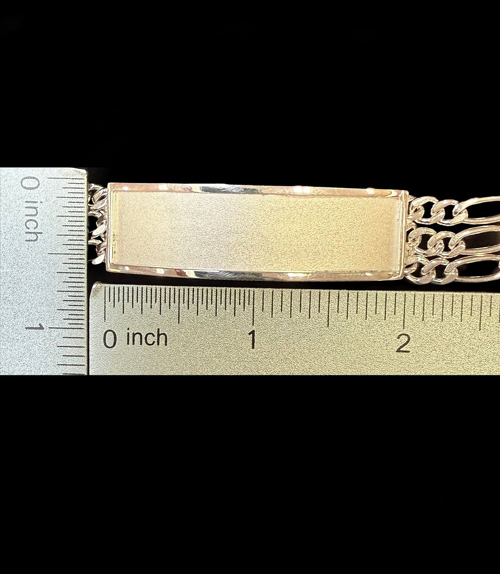 Miniatura: 4.5 mm 3 Figaro Link ID Bracelet Silver