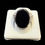 Thumbnail: Black Single Stone Ring Silver