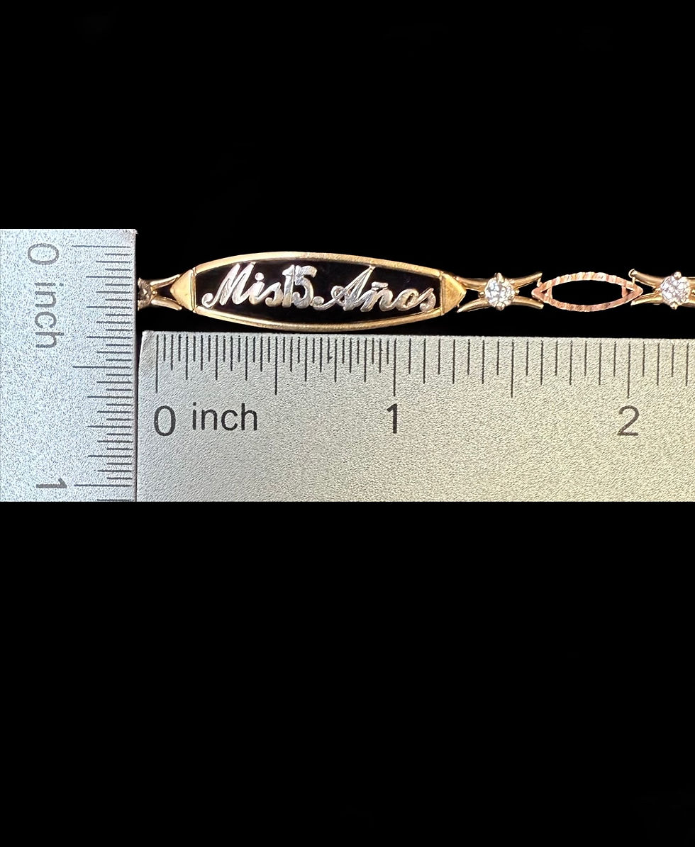 Thumbnail: 4.5 mm Mis 15 Años Bracelet Gold 10k