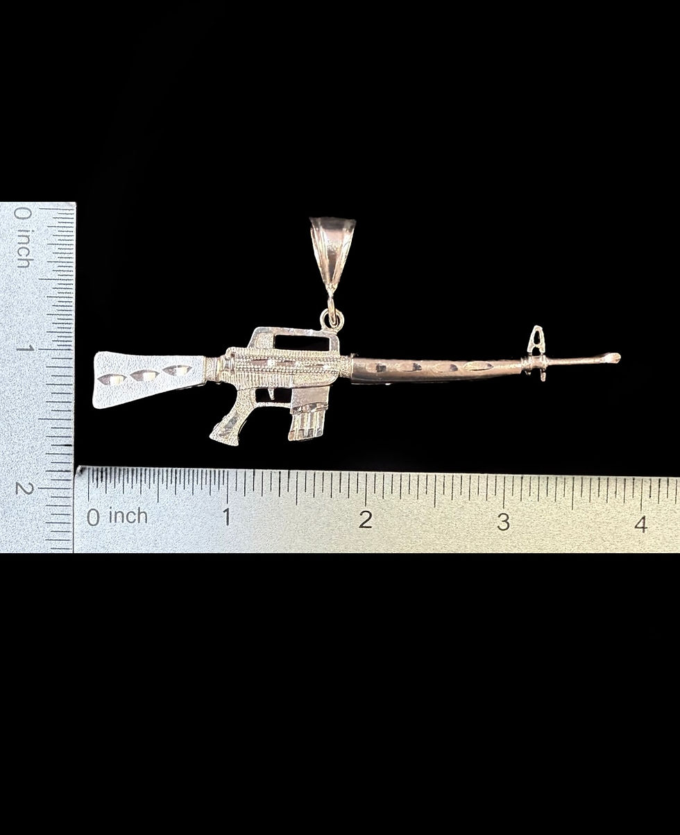 Thumbnail: M16 Gun Pendant Silver