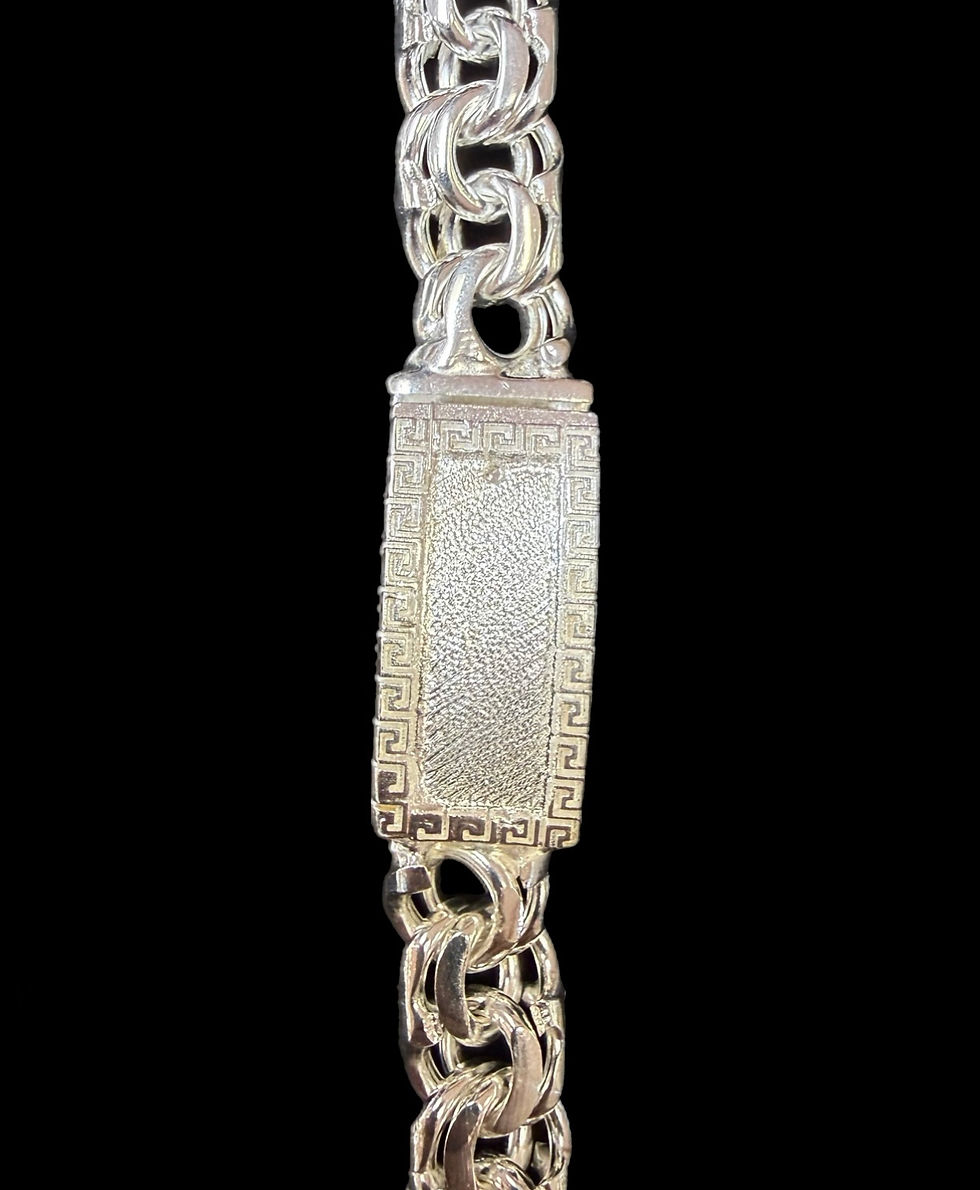 Miniatura: 9 mm Versace Style Chino link Chain Silver