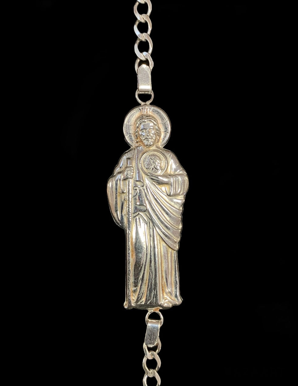 Miniatura: 4 mm saint Jude Cuban Bracelet Silver