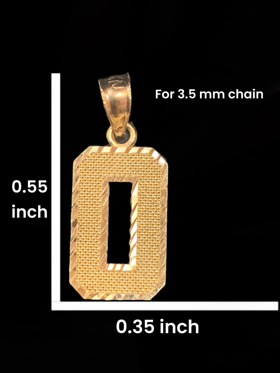 Miniatura: O Letter Pendants Gold 10k