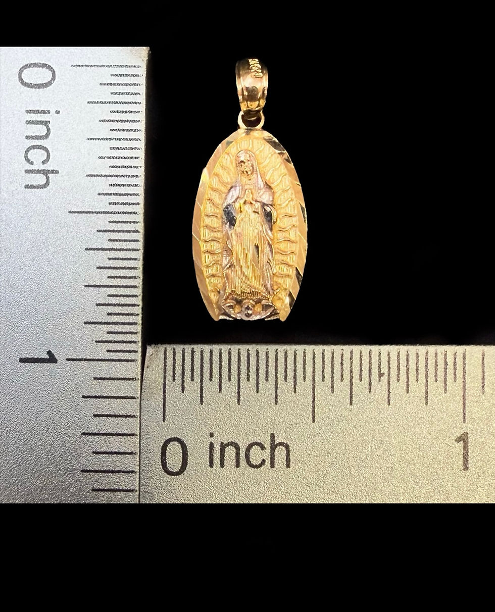 Thumbnail: Virgin Mary Lady Guadalupe Pendant Gold 10k