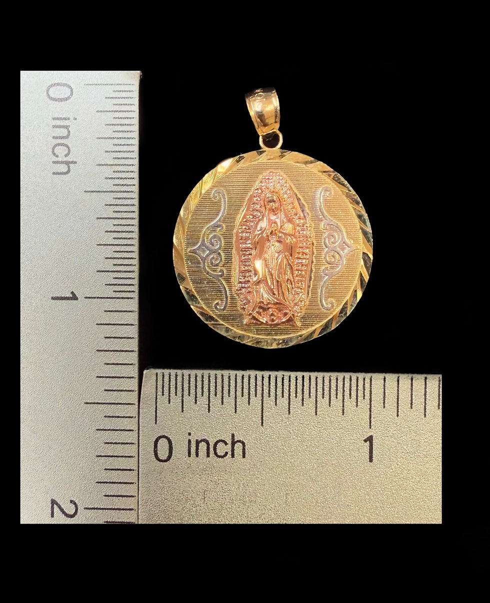 Miniatura: Virgin Mary Lady Guadalupe Pendant Gold 10k