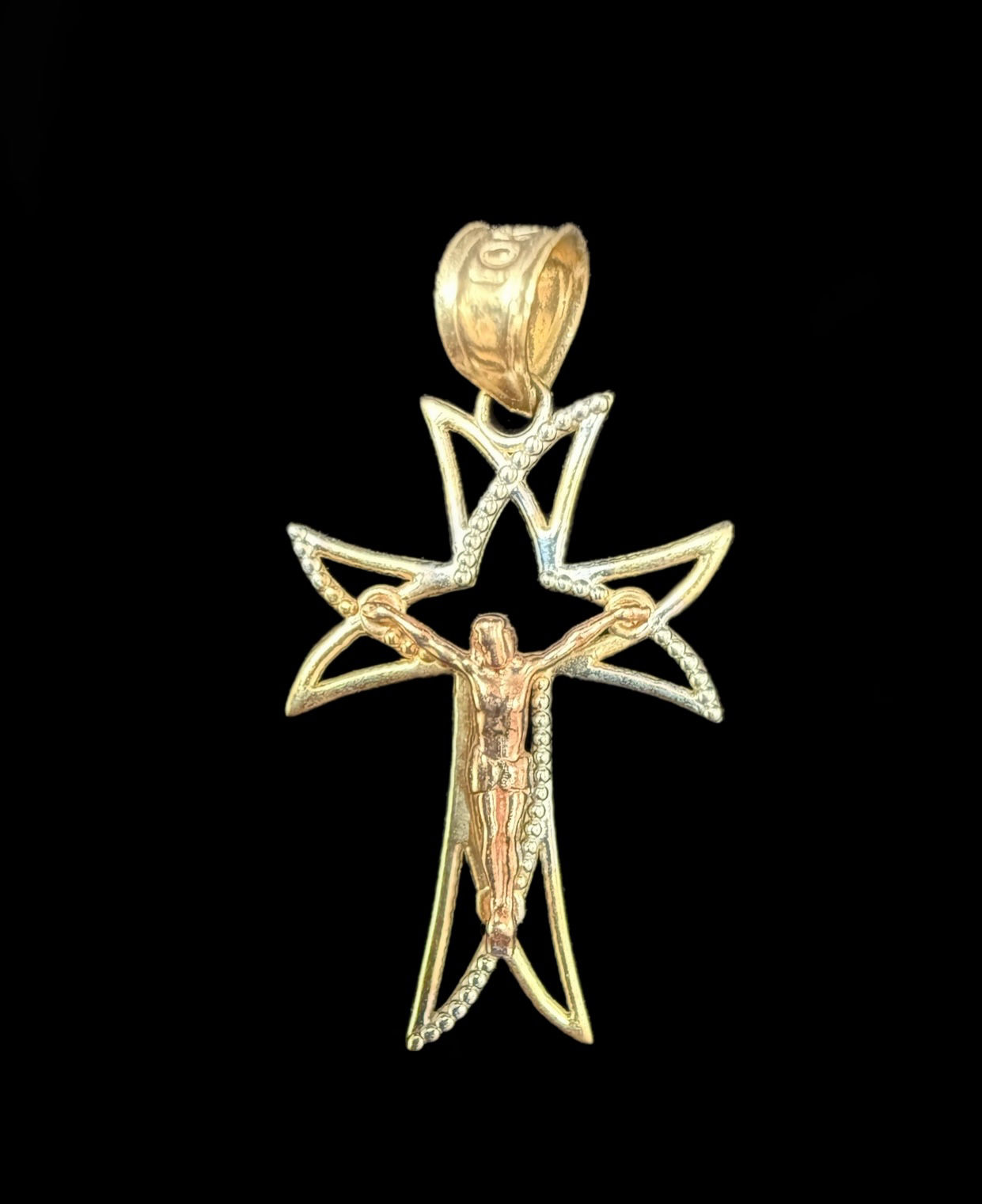 Jesus on Cross Pendant Gold 10k