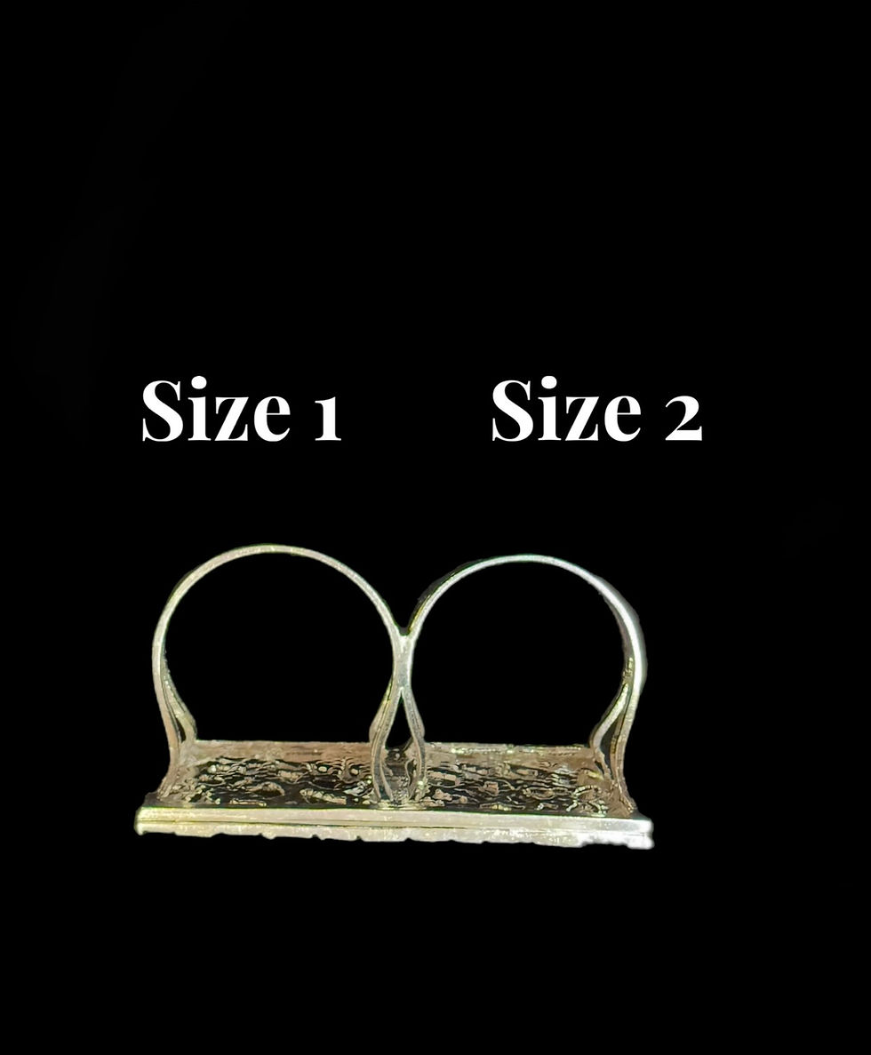 Thumbnail: Nugget 2 Finger Ring Silver