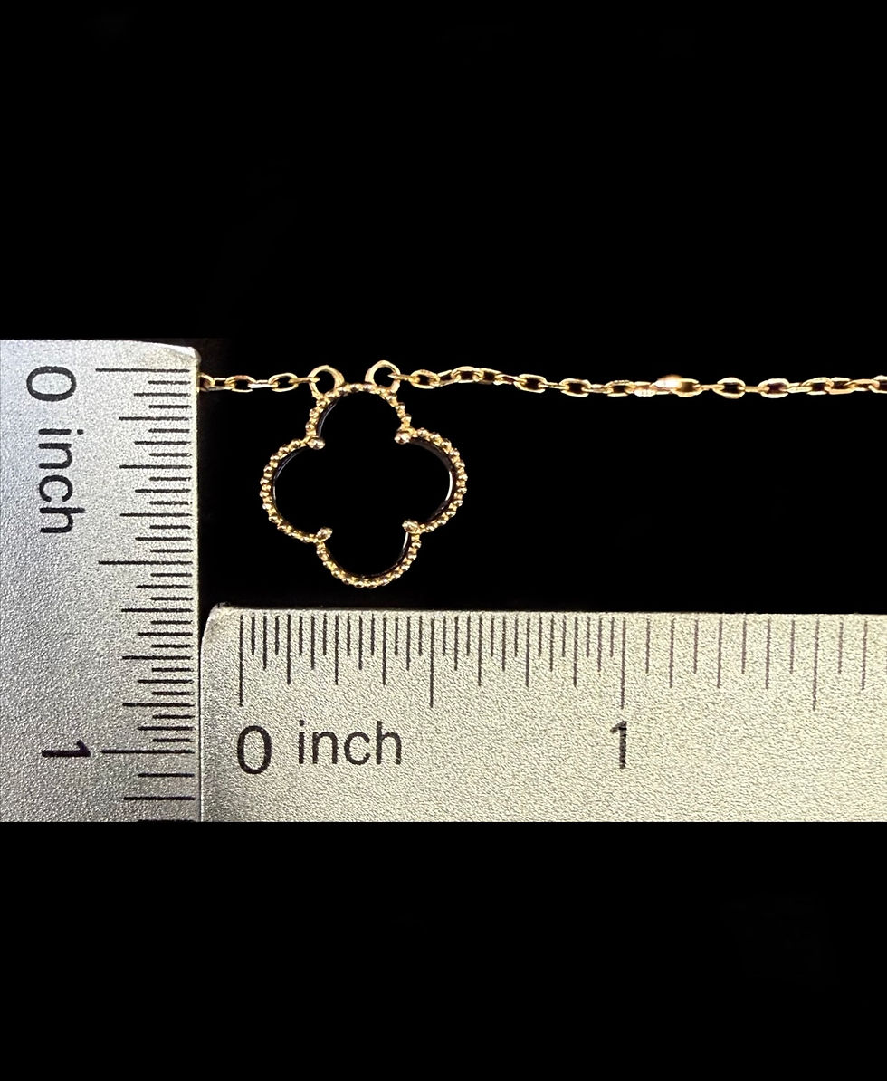 Thumbnail: 1 mm Black Clover Motif Chain Gold 10k