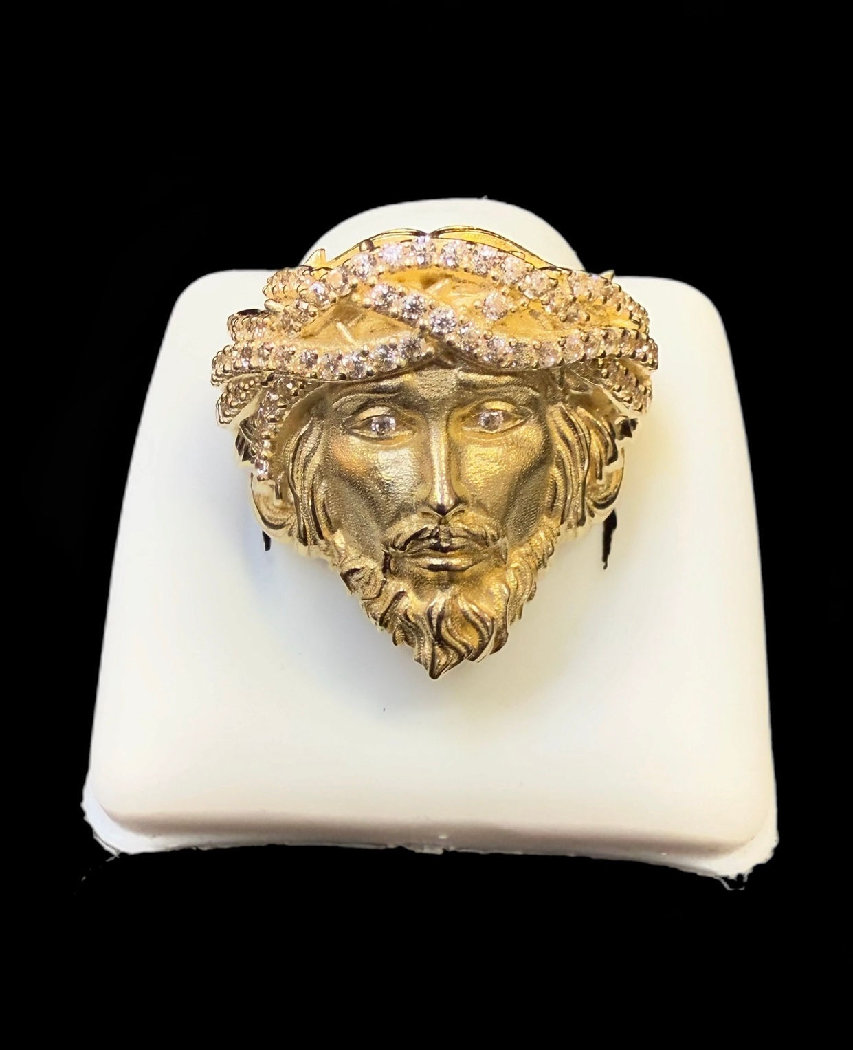 Jesus Face Ring Gold 10k