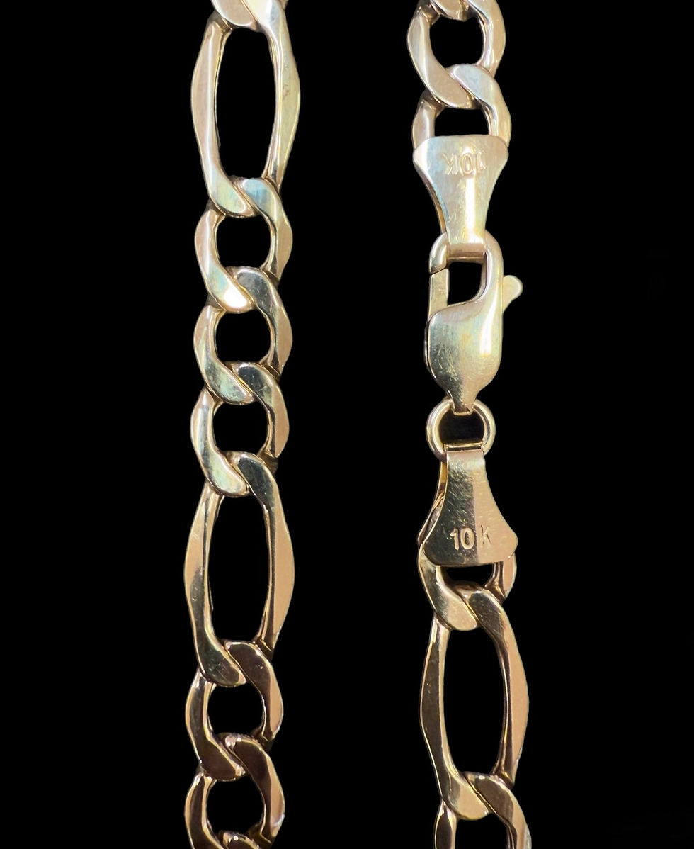 Thumbnail: 7.5 mm Figaro Chain Gold 10k