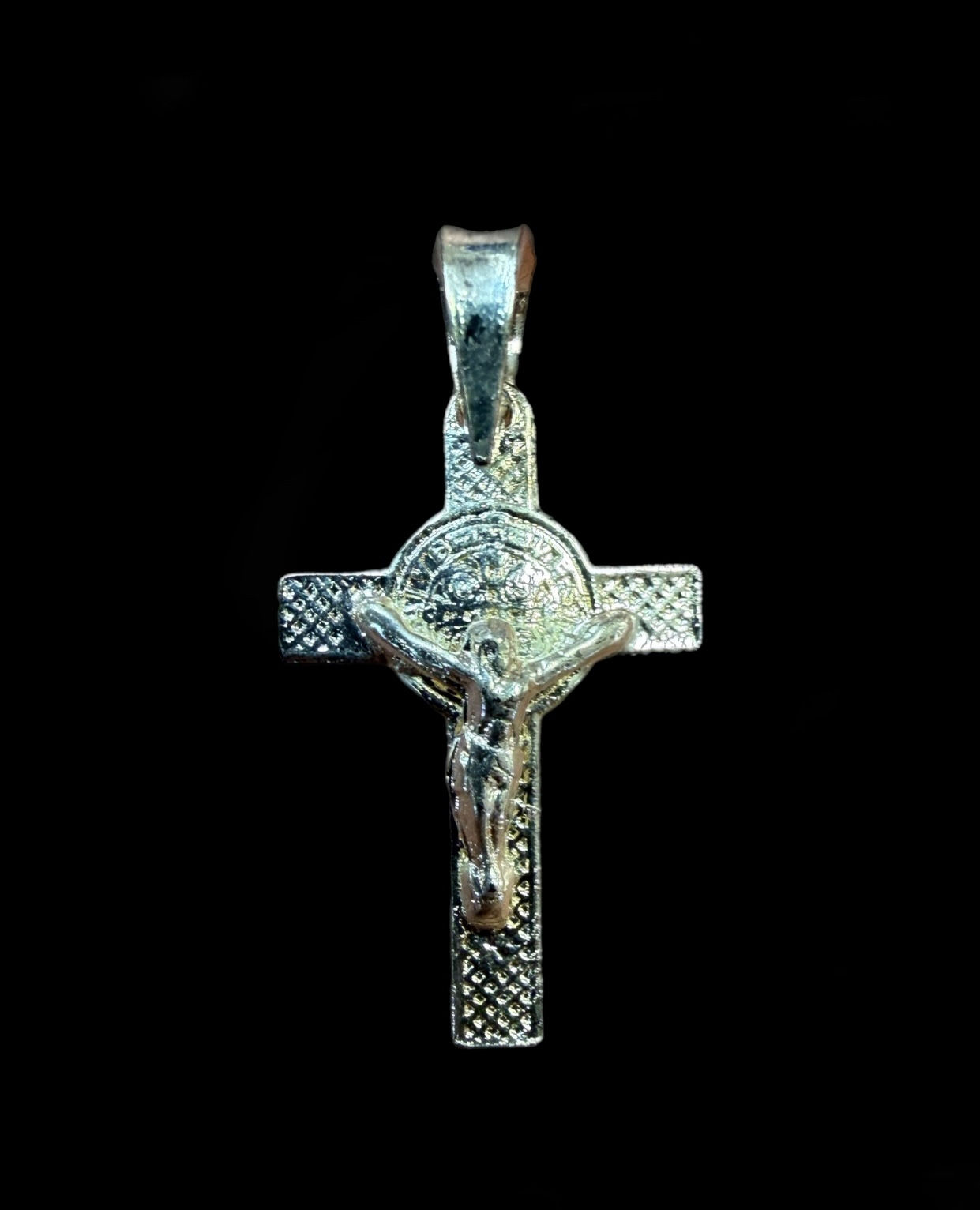 Jesus on Cross Pendant Silver