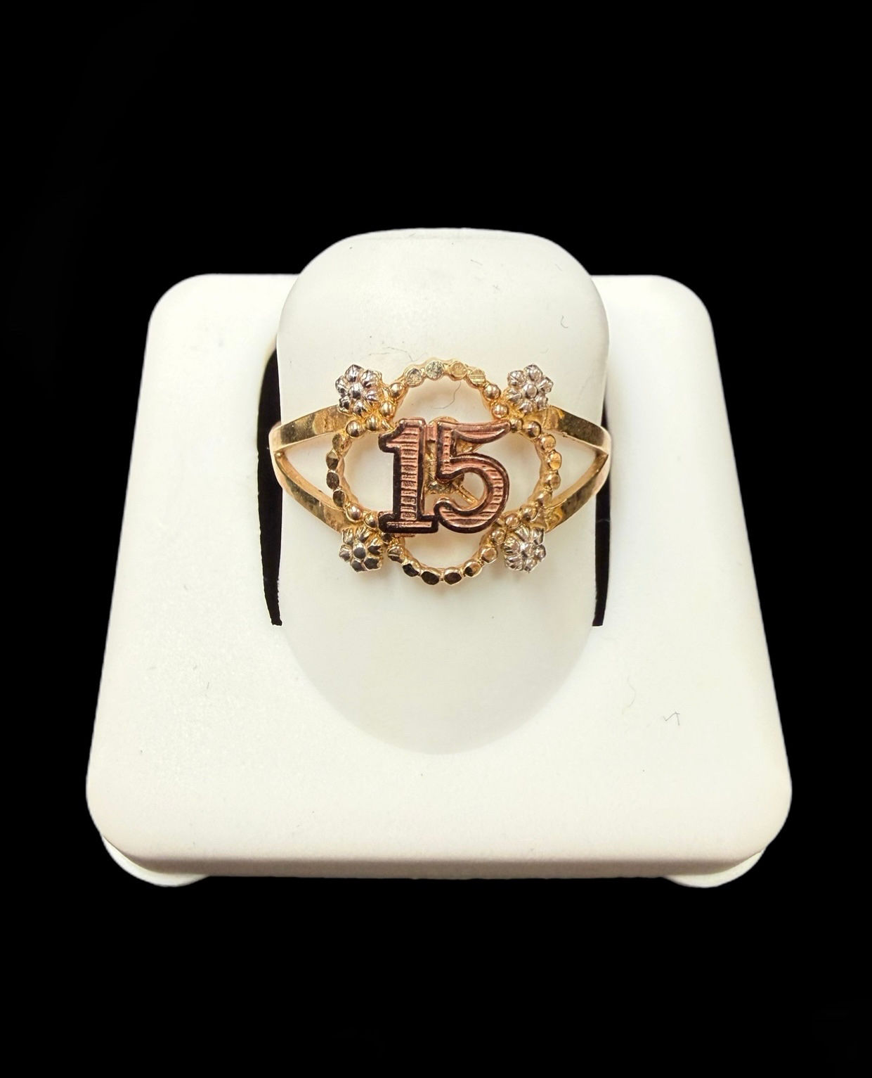 15 Quinceañera Años Ring Gold 10k