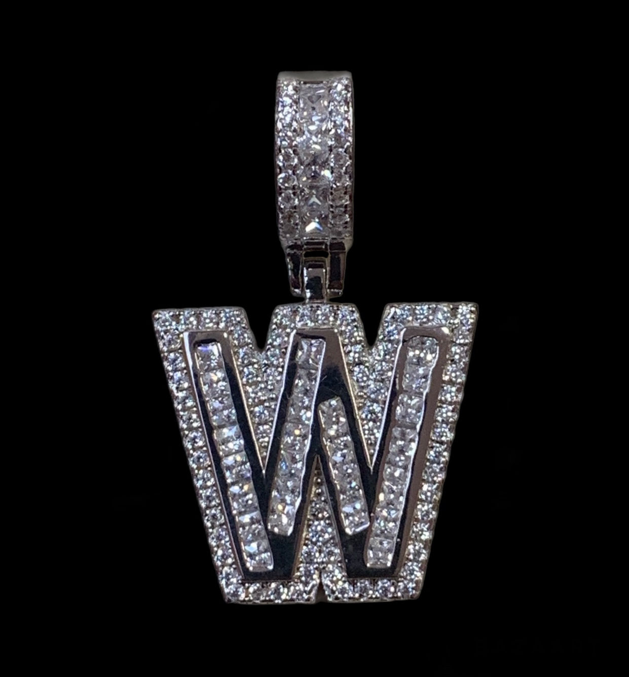W Letter Pendant Silver