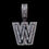 Miniatura: W Letter Pendant Silver