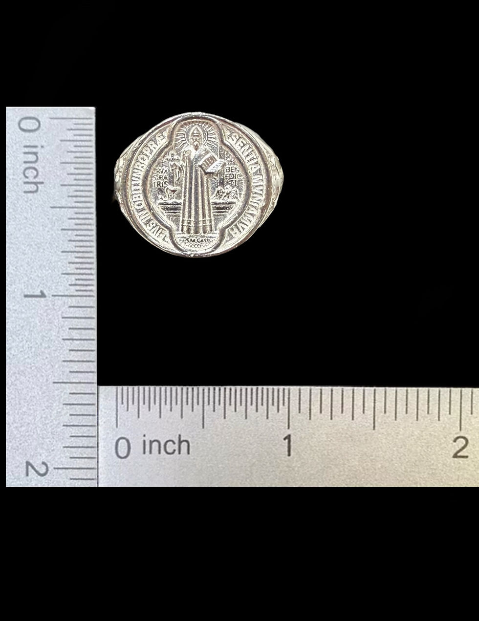 Thumbnail: Saint Benedict Ring Silver