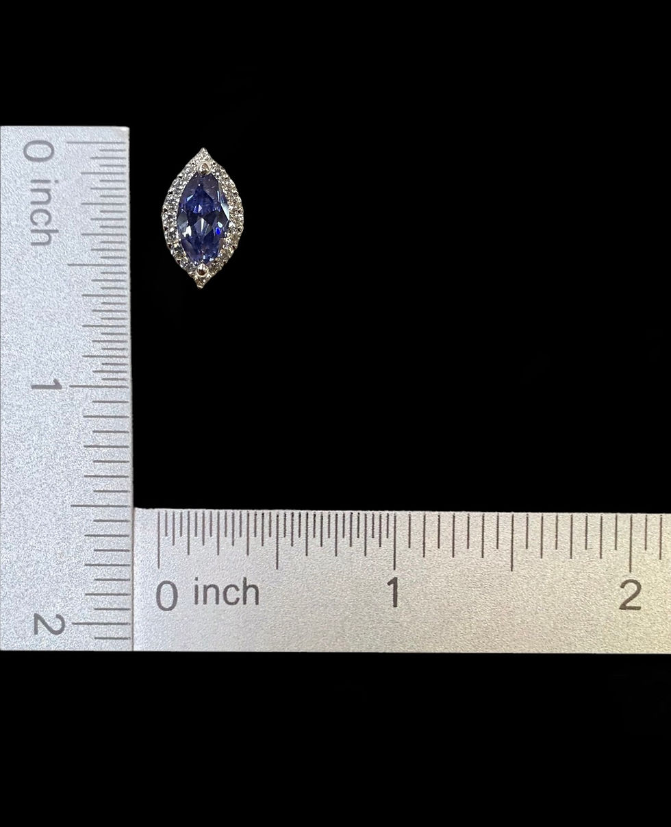 Thumbnail: Blue Stone Engagement Ring Silver