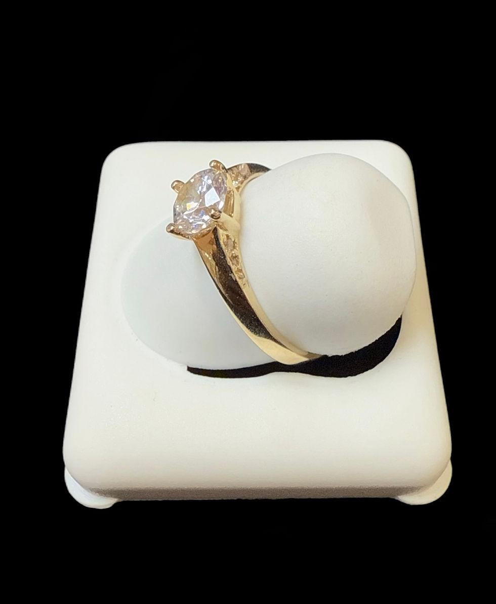 Thumbnail: Engagement ring 1 Single Stone Ring Gold 10k