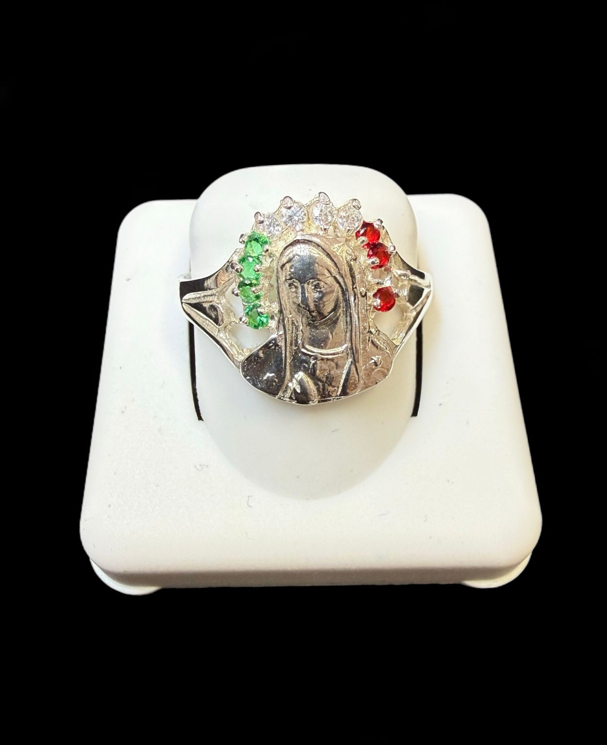 Virgin Mary Ring Silver