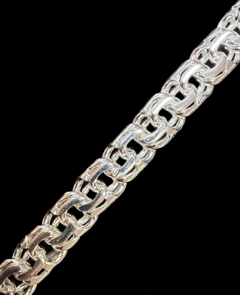 Miniatura: 9 mm Versace Style Chino link Chain Silver