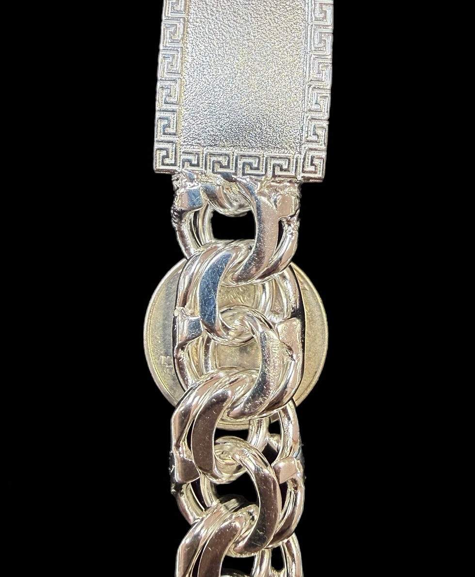 Thumbnail: 16.5 mm Versace Style Chino link Chain Silver