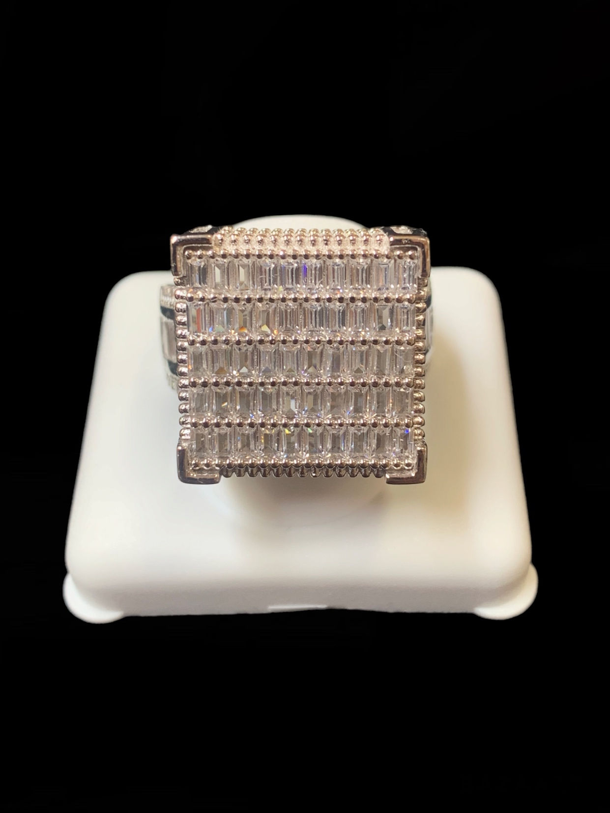 Cluster Stone Ring Silver