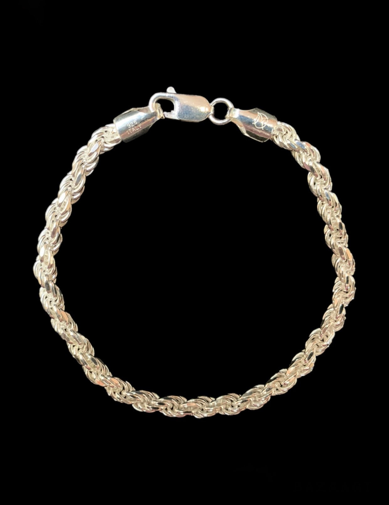 5 mm Rope Bracelet Silver