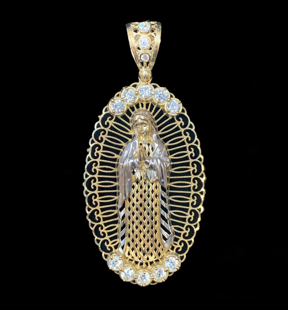 Virgin Mary Lady Guadalupe Pendant Gold 10k