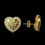 Thumbnail: Heart Nugget Stud Earrings Push Back Gold 10k