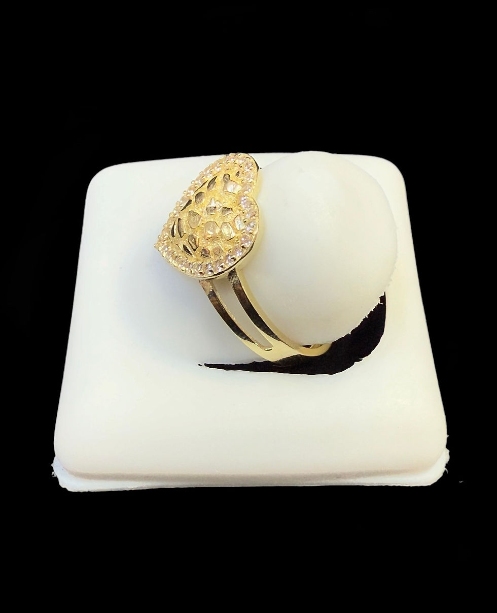 Thumbnail: Heart Nugget Ring Gold 10k