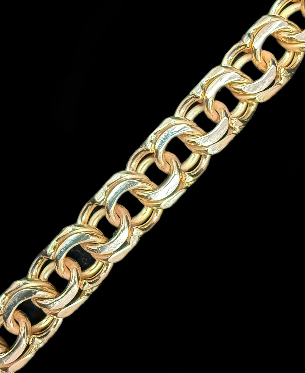 Miniatura: 8 mm Chino ID Bracelet Gold 10k