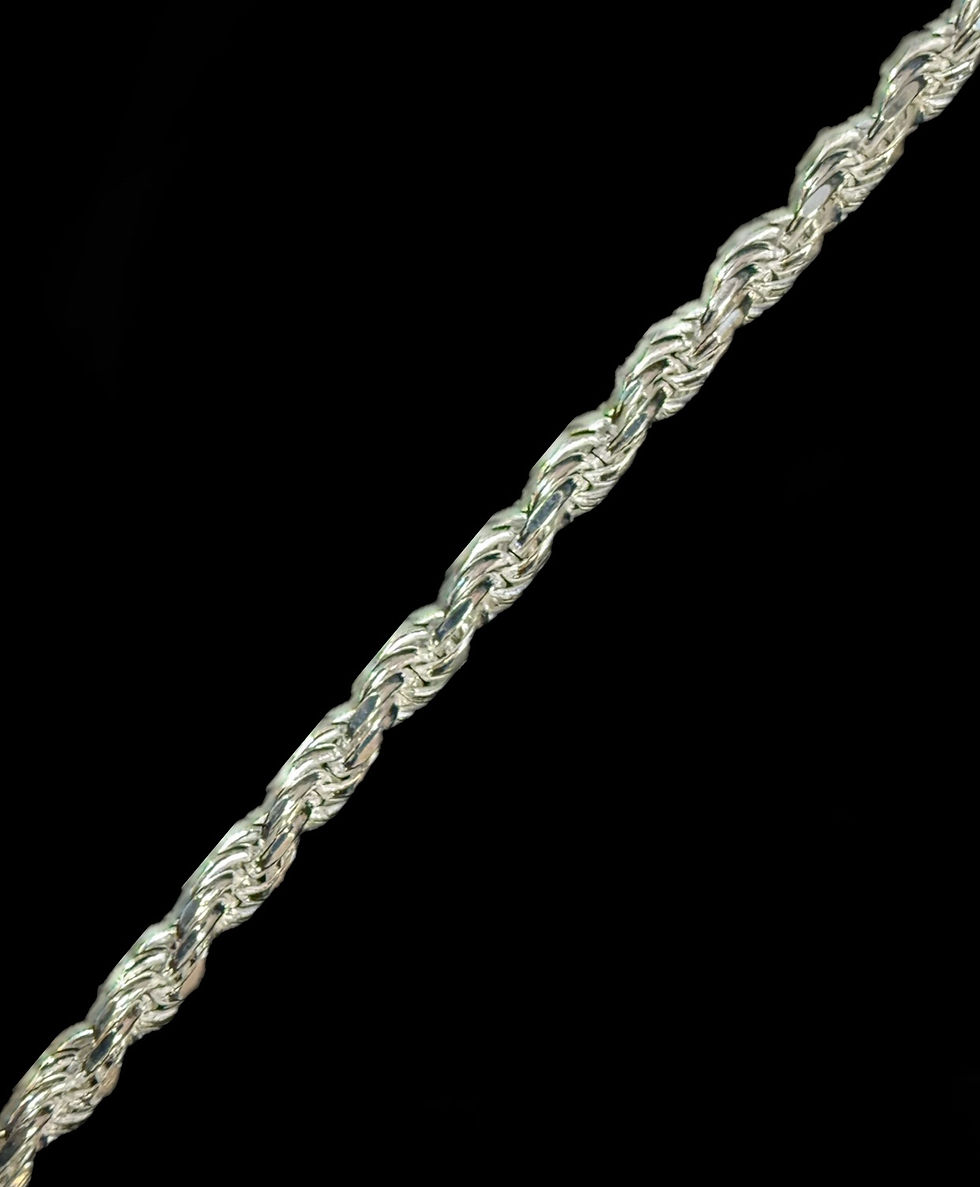 Thumbnail: 3.5 mm Rope Bracelet Silver