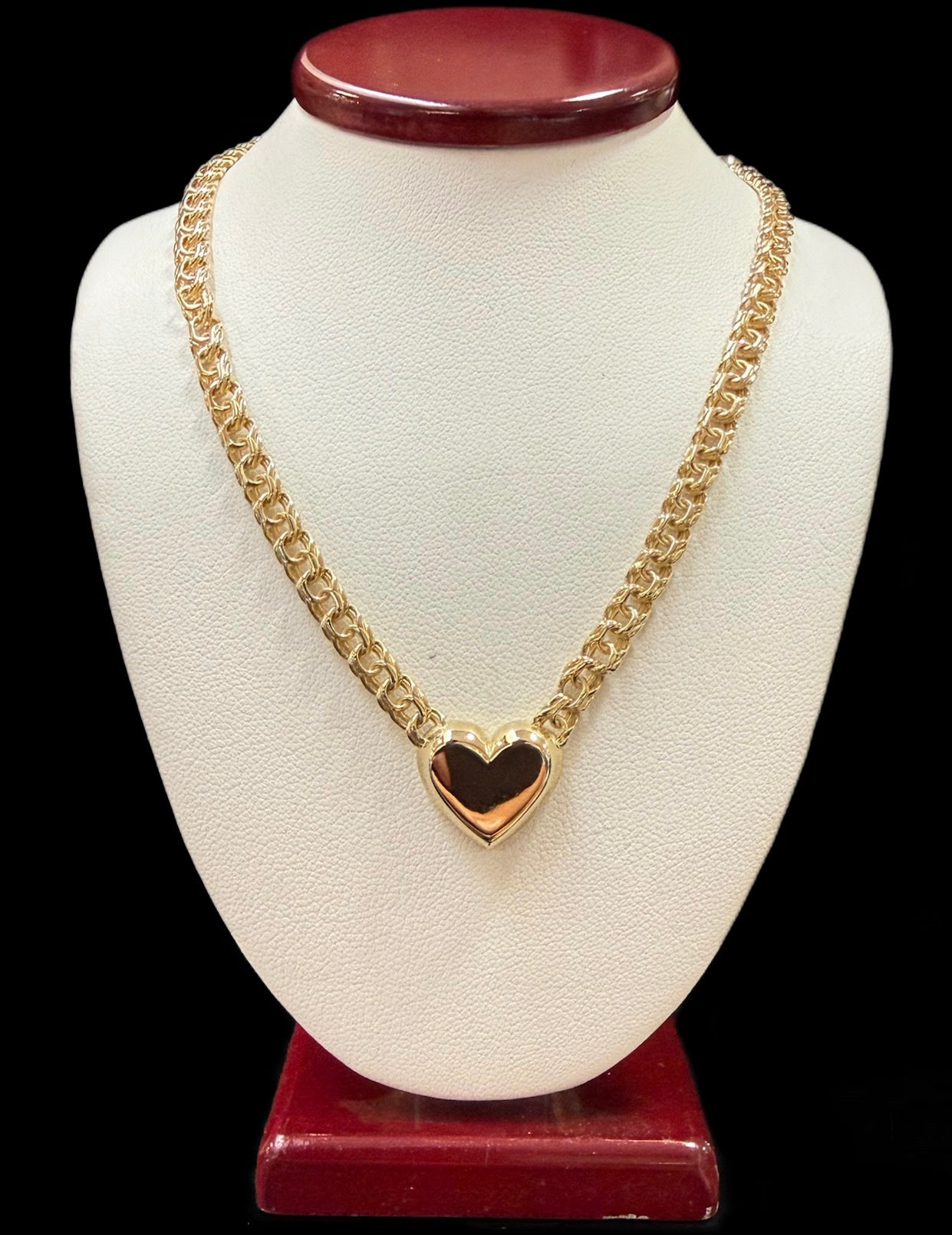 5 mm 3 Heart Chino link Chain Gold 10k