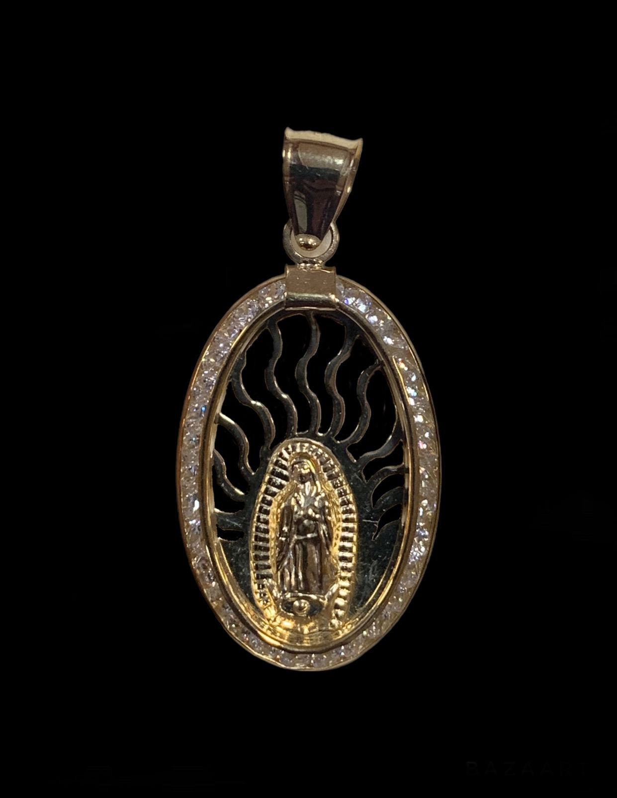 Virgin Mary Lady Guadalupe Pendant Gold 10k