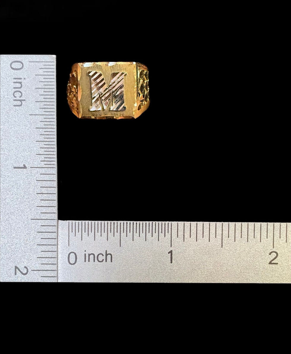 Thumbnail: M Letter Ring Gold 10k