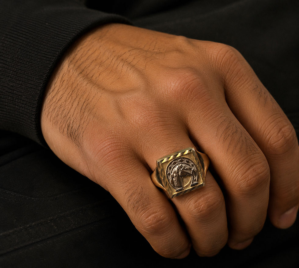 Thumbnail: Horse Shoe Ring Gold 10k