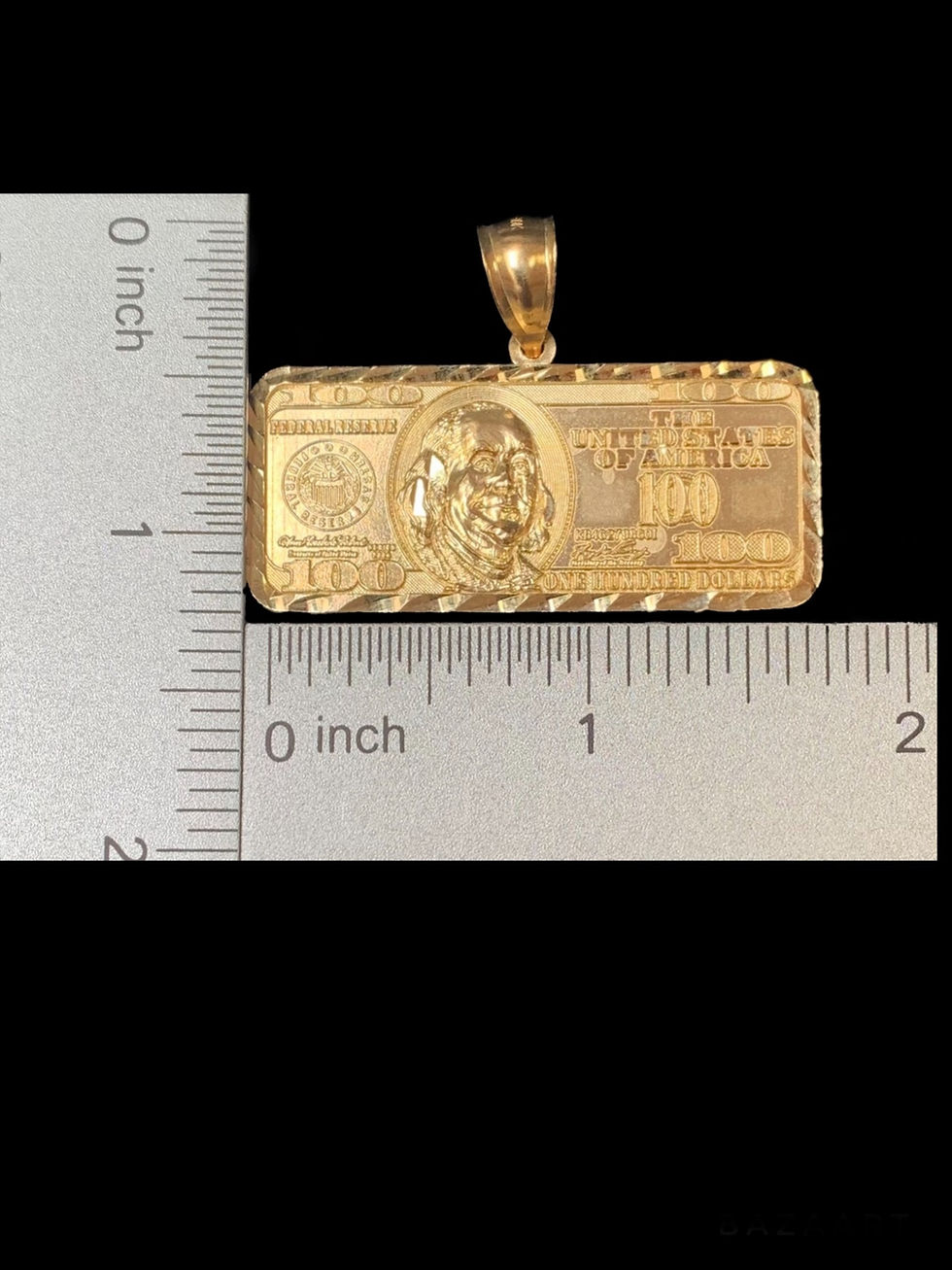 Thumbnail: Hundred Dollar Money Pendant Gold 10k