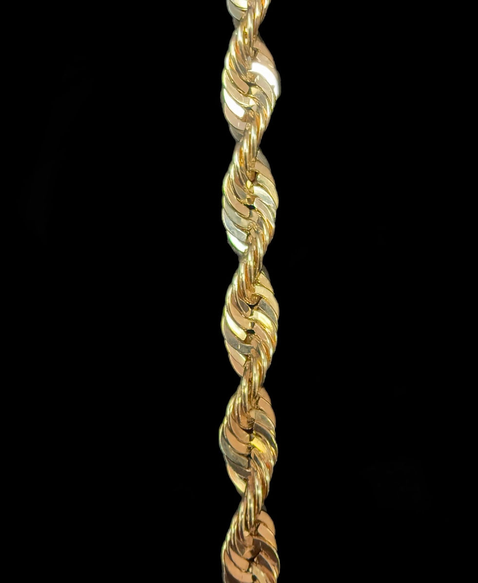 Thumbnail: 5 mm Rope Chain Gold 10k