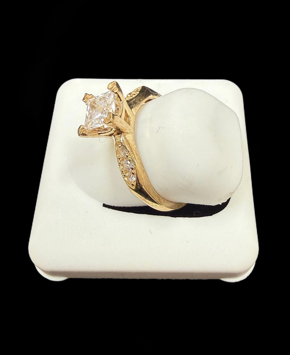 Miniatura: Square Single with Multi Stone Ring Gold 10k 