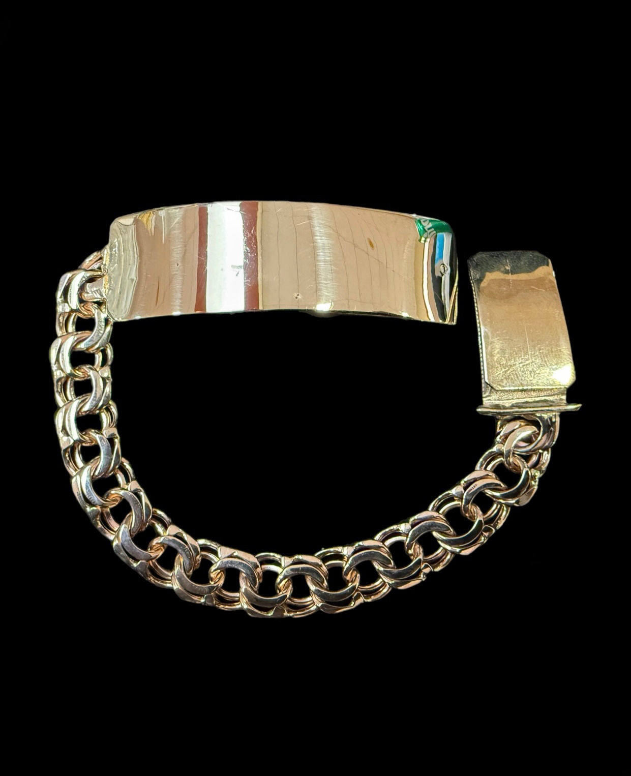 10.5 mm Chino ID Bracelet Gold 10k