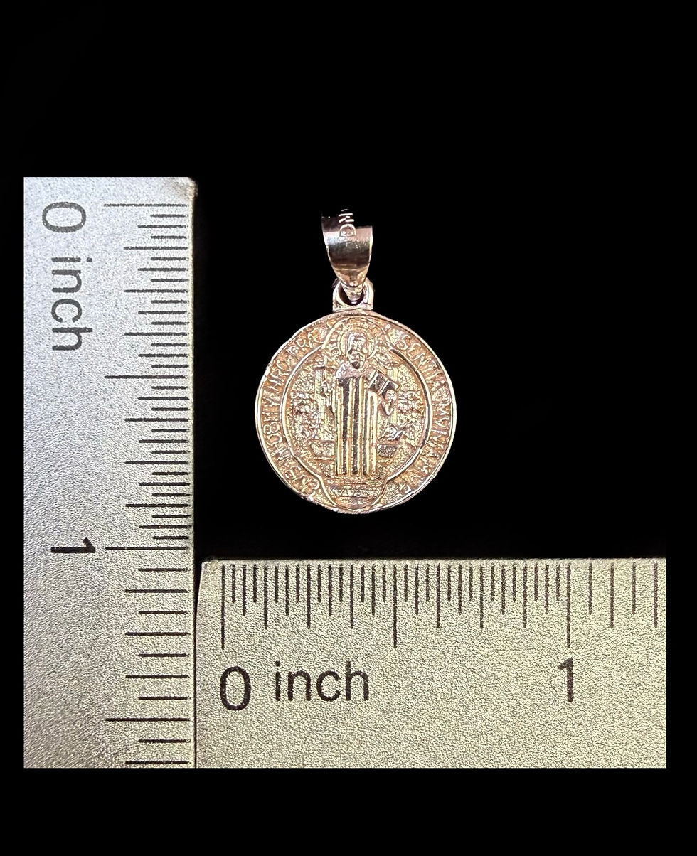 Thumbnail: Saint Benedict Pendant Silver
