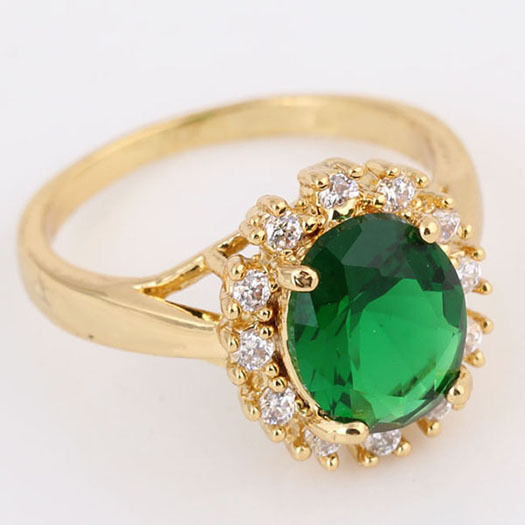 Миниатюра: Кольцо "Зеленая долина" Swarovski